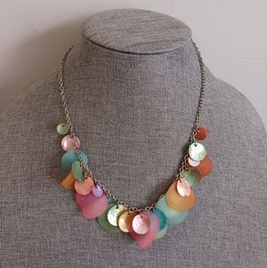 Kole Jax Shell And Acrylic Necklace On Chain